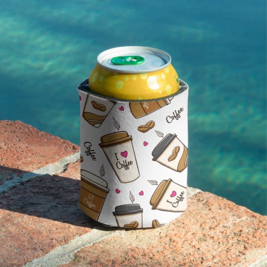 Kaffeekuchen, Kaffeebohnen, Kaffee Lover, Herzen Dosenkühler (In Situ Pool)