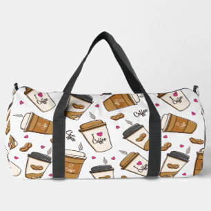 Kaffeekuchen, Kaffeebohnen, Kaffee Lover, Herzen Duffle Bag