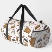 Kaffeekuchen, Kaffeebohnen, Kaffee Lover, Herzen Duffle Bag (Rechte Ecke)