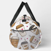 Kaffeekuchen, Kaffeebohnen, Kaffee Lover, Herzen Duffle Bag (Rechts)