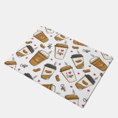 Kaffeekuchen, Kaffeebohnen, Kaffee Lover, Herzen Fußmatte (Schrägansicht)