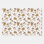 Kaffeekuchen, Kaffeebohnen, Kaffee Lover, Herzen Geschenkpapier Set (Vorderseite 2)