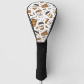Kaffeekuchen, Kaffeebohnen, Kaffee Lover, Herzen Golf Headcover (Vorderseite)