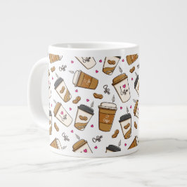 Kaffeekuchen, Kaffeebohnen, Kaffee Lover, Herzen Jumbo-Tasse
