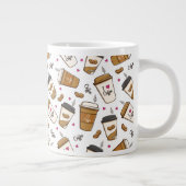 Kaffeekuchen, Kaffeebohnen, Kaffee Lover, Herzen Jumbo-Tasse (Rechts)