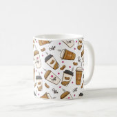 Kaffeekuchen, Kaffeebohnen, Kaffee Lover, Herzen Kaffeetasse (VorderseiteRechts)