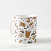 Kaffeekuchen, Kaffeebohnen, Kaffee Lover, Herzen Kaffeetasse (Vorderseite Links)