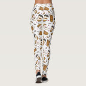 Kaffeekuchen, Kaffeebohnen, Kaffee Lover, Herzen Leggings (Rückseite)