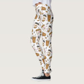Kaffeekuchen, Kaffeebohnen, Kaffee Lover, Herzen Leggings (Links)