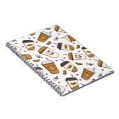 Kaffeekuchen, Kaffeebohnen, Kaffee Lover, Herzen Notizblock (Rechte Seite)