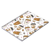 Kaffeekuchen, Kaffeebohnen, Kaffee Lover, Herzen Notizblock (Linke Seite)