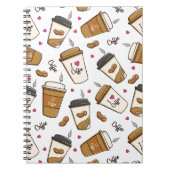Kaffeekuchen, Kaffeebohnen, Kaffee Lover, Herzen Notizblock (Vorderseite)