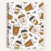 Kaffeekuchen, Kaffeebohnen, Kaffee Lover, Herzen Notizblock (Vorderseite)