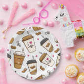 Kaffeekuchen, Kaffeebohnen, Kaffee Lover, Herzen Pappteller (Party)