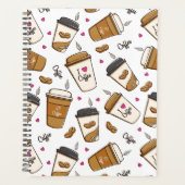 Kaffeekuchen, Kaffeebohnen, Kaffee Lover, Herzen Planer (Vorderseite)