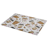 Kaffeekuchen, Kaffeebohnen, Kaffee Lover, Herzen Schneidebrett (Ecke)