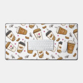 Kaffeekuchen, Kaffeebohnen, Kaffee Lover, Herzen Schreibtischunterlage (Tastatur & Maus)