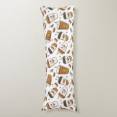 Kaffeekuchen, Kaffeebohnen, Kaffee Lover, Herzen Seitenschläferkissen (Vorderseite Vertikal)