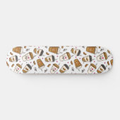 Kaffeekuchen, Kaffeebohnen, Kaffee Lover, Herzen Skateboard (Horizontal)