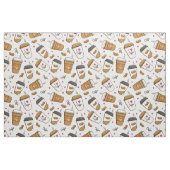 Kaffeekuchen, Kaffeebohnen, Kaffee Lover, Herzen Stoff (Fat Quarter (45,7 x 55,9 cm))