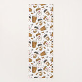 Kaffeekuchen, Kaffeebohnen, Kaffee Lover, Herzen Yogamatte (Rückseite)