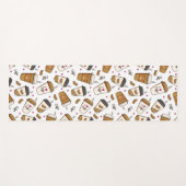 Kaffeekuchen, Kaffeebohnen, Kaffee Lover, Herzen Yogamatte (Vorderseite (Horizontal))