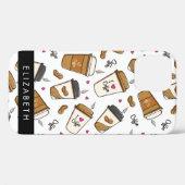 Kaffeekuchen, Kaffeebohnen, Kaffee Lover, Ihr Name Case-Mate iPhone Hülle (Rückseite (Horizontal))