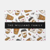 Kaffeekuchen, Kaffeebohnen, Kaffee Lover, Ihr Name Fußmatte (Vorderseite)