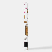 Kaffeekuchen, Kaffeebohnen, Kaffee Lover, Ihr Name iPhone Hülle (Rechte Seite)