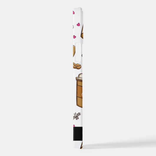 Kaffeekuchen, Kaffeebohnen, Kaffee Lover, Ihr Name iPhone Hülle (Rechte Seite)