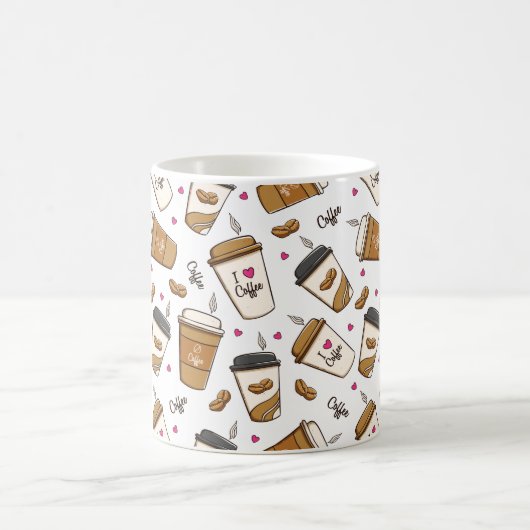 Kaffeekuchen, Kaffeebohnen, Kaffee Lover, Ihr Name Kaffeetasse (Mittel)