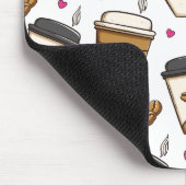 Kaffeekuchen, Kaffeebohnen, Kaffee Lover, Ihr Name Mousepad (Ecke)
