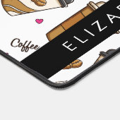 Kaffeekuchen, Kaffeebohnen, Kaffee Lover, Ihr Name Schreibtischunterlage (Ecke)