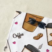 Kaffeekuchen, Kaffeebohnen, Kaffee Lover, Ihr Name Strandtuch (Beispiel)