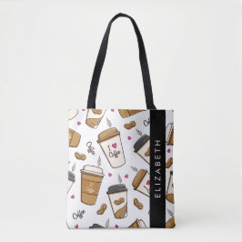 Kaffeekuchen, Kaffeebohnen, Kaffee Lover, Ihr Name Tasche