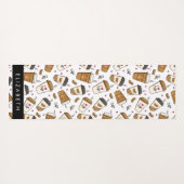 Kaffeekuchen, Kaffeebohnen, Kaffee Lover, Ihr Name Yogamatte (Rückseite (Horizontal))