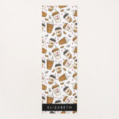 Kaffeekuchen, Kaffeebohnen, Kaffee Lover, Ihr Name Yogamatte (Vorderseite)
