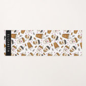 Kaffeekuchen, Kaffeebohnen, Kaffee Lover, Ihr Name Yogamatte (Vorderseite (Horizontal))