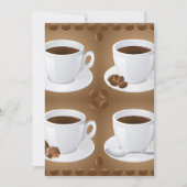 Kaffeekuchen mit Bohnen und Schokolade Einladung (Vorderseite)