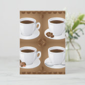 Kaffeekuchen mit Bohnen und Schokolade Einladung (Stehend Vorderseite)