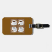 Kaffeekuchen mit Bohnen und Schokolade Gepäckanhänger (Vorderseite horizontal)