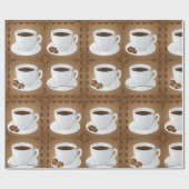 Kaffeekuchen mit Bohnen und Schokolade Geschenkpapier (Flach)