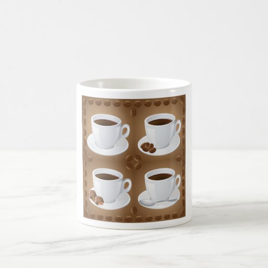 Kaffeekuchen mit Bohnen und Schokolade Kaffeetasse (Mittel)