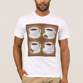 Kaffeekuchen mit Bohnen und Schokolade T-Shirt (Vorderseite)