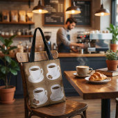 Kaffeekuchen mit Bohnen und Schokolade Tasche