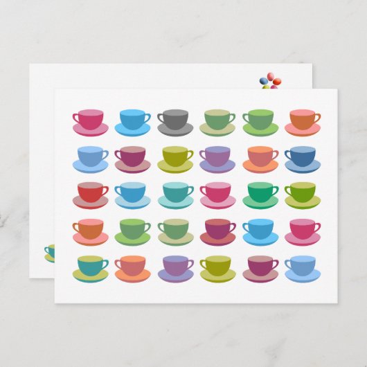 Kaffeekuchen Postkarte (Vorne/Hinten)