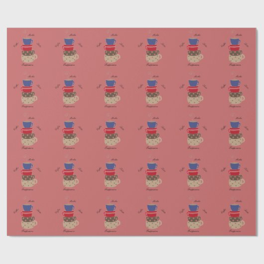 Kaffeekuchen stapeln geschenkpapier (Flach)