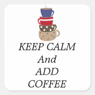 Kaffeekuchen stapeln quadratischer aufkleber