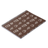 Kaffeekuchen und Icecream Illustrations Muster Notizblock (Linke Seite)