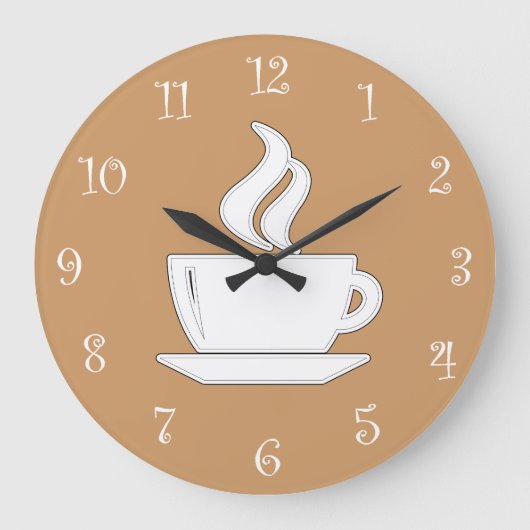 Kaffeeküchenuhren Große Wanduhr (Vorderseite)